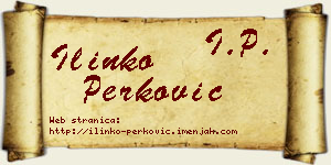 Ilinko Perković vizit kartica